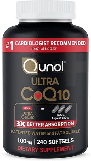 CoQ10 100mg Softgels Ultra – Absorção 3X Melhor – Coenzima Q10 para Saúde Vascular e Cardíaca – Antioxidante – Marca Qunol - Qunol