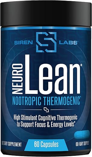 SIRENLABS - Siren Labs Neuro Lean Concentrado Termogênico para Saúde, Perda de Água, Energia e Foco – 60 Cápsulas