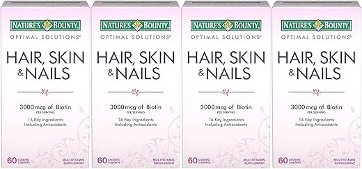 Nature's Bounty - Nature’s Bounty Hair, Skin and Nails Caplets 60 un (Pacote com 4) – Cabelos, Pele e Unhas – Comprar Online | Nature’s Bounty