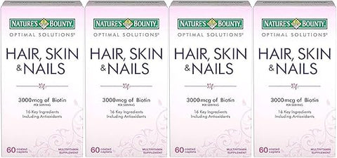 Nature's Bounty - Nature’s Bounty Hair, Skin and Nails Caplets 60 un (Pacote com 4) – Cabelos, Pele e Unhas – Comprar Online | Nature’s Bounty