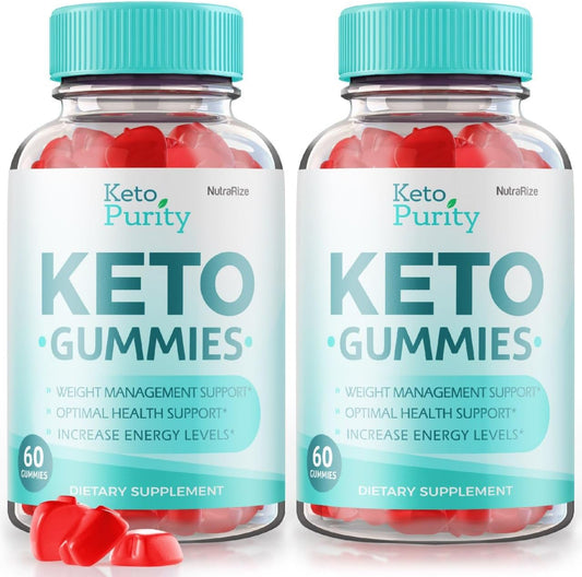 NutraRize - (2 Pacotes) Gomas Keto Purity – Perda de Peso Avançada, Gomas Keto Purity ACV, Suplemento Dietético de Máxima Potência, Goma Keto ACV, KetoPurity Gomitas
