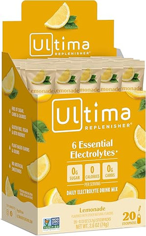 Nova Fórmula Limonada (20 Sachês) Peso Líquido 70g - Ultima Replenisher