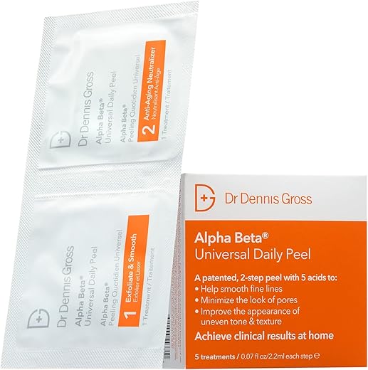 Dr Dennis Gross - Dr. Dennis Gross Alpha Beta Universal Daily Peel: Tratamento Diário para Tom Desigual, Textura Irregular, Linhas Finas e Poros Dilatados (5 Tratamentos)