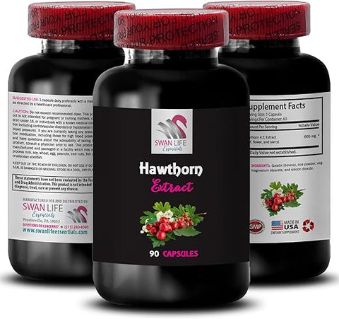 SWAN LIFE ESSENTIALS - HAWTHORN EXTRACT – Fórmula detox pura, cápsulas energéticas, antioxidante, imunidade, concentrado líquido – Orgânico