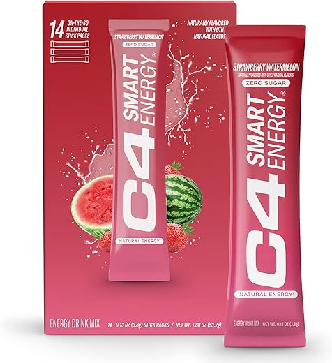 Cellucor - C4 Smart Energy – Packs de Pó em Sachê – Combustível de Desempenho Sem Açúcar – Energia Inteligente – Marca C4