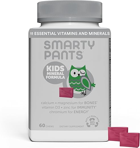 Kids Mineral Chews: Magnésio Citrato – Suplemento de Minerais para Crianças em Gomas – Marca SmartyPants - SmartyPants