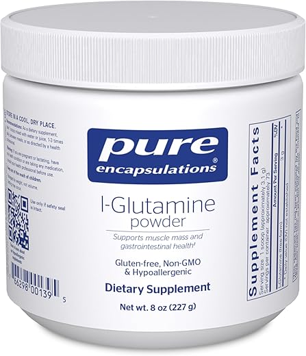 L-Glutamina em Pó – Suporte Imunológico e Digestivo, Saúde Intestinal e Revestimento, Metabolismo e Suporte Muscular* – com L-Glutamina Pura em Forma Livre – 100g - Pure Encapsulations