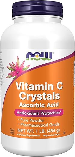 Suplementos, Vitamina C em Pó (Ácido Ascórbico), Proteção Antioxidante*, 454g - NOW Foods
