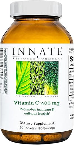 Innate Response Formulas - INNATE Response Formulas – Vitamina C-400 mg – Suplemento Antioxidante de Vitamina C – Promove Saúde Imunológica e Celular – Vegano, Kosher e Não-OGM – 180 comprimidos (180 Porções)