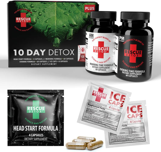 Rescue Detox - Kit Detox Plus Rescue Detox 10 Dias | Elimina Permanentemente Todas as Toxinas | Marca
