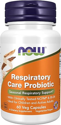 Suplementos, Cuidado Respiratório Probiótico com NCFM® Clinicamente Testado - NOW Foods