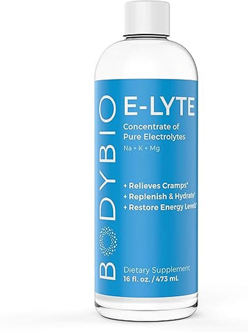 Electrolytes Líquido para Hidratação – Concentrado 473 ml | Sem Açúcar | Sem Calorias | Keto Eletrólitos | Recuperação da Desidratação c/ Magnésio Potássio Sódio | Alívio - BodyBio