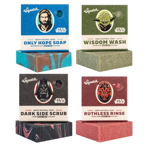 Coleção de Sabonetes Star Wars – Sabonetes Naturais para Homens – Kit com 4 Barras de Sabonete para Homens - Dr. Squatch
