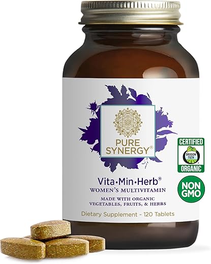 Vita·Min·Herb para Mulheres | Multivitamínico Completo para Mulheres | Feito com Alimentos Orgânicos Integrais Não-OGM | 100% Natural - PURE SYNERGY