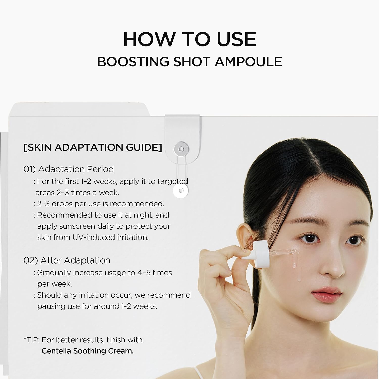 SKIN1004 Niacinamide 10% Boosting Shot Ampoule, Niacinamide Spicule Serum for Face, Facial Ampoule with Tranexamic Acid, Pore Minimizer for Face, Madagascar Centella, Korean Skin Care, 1.01fl.oz/ 30ml