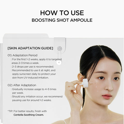 SKIN1004 Niacinamide 10% Boosting Shot Ampoule, Niacinamide Spicule Serum for Face, Facial Ampoule with Tranexamic Acid, Pore Minimizer for Face, Madagascar Centella, Korean Skin Care, 1.01fl.oz/ 30ml