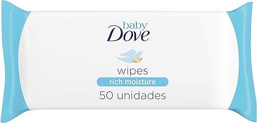 Baby Dove - Dove Lenços Umedecidos para Bebês Rich Moisture, 50 Unidades (Pacote com 6) – Hidratação Intensa