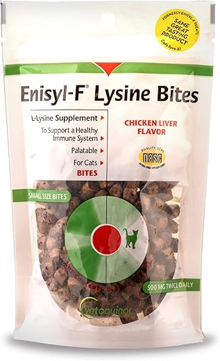 Enisyl-F Lysine Bites: Petiscos de L-Lisina para Gatos – 60g - Vetoquinol