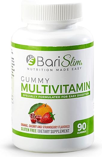 BariSlim - Gomas Multivitamínicas Mastigáveis para Bariátricos – Vitaminas em Goma Especialmente Formuladas para Pacientes Após Cirurgia de Perda de Peso – Fáceis de Digestão