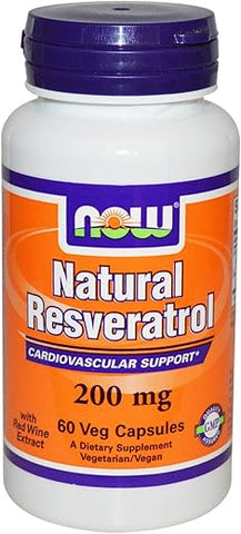 NOW Foods - Now Foods Resveratrol Natural 200mg (60 Caps) – Veggie Caps, Antioxidante Potente