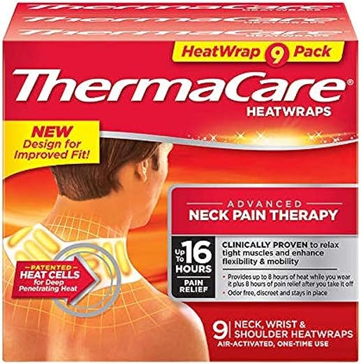 Terapia Avançada para Dor no Pescoço, 9 Ativadores de Ar para Pescoço e Pulso - ThermaCare