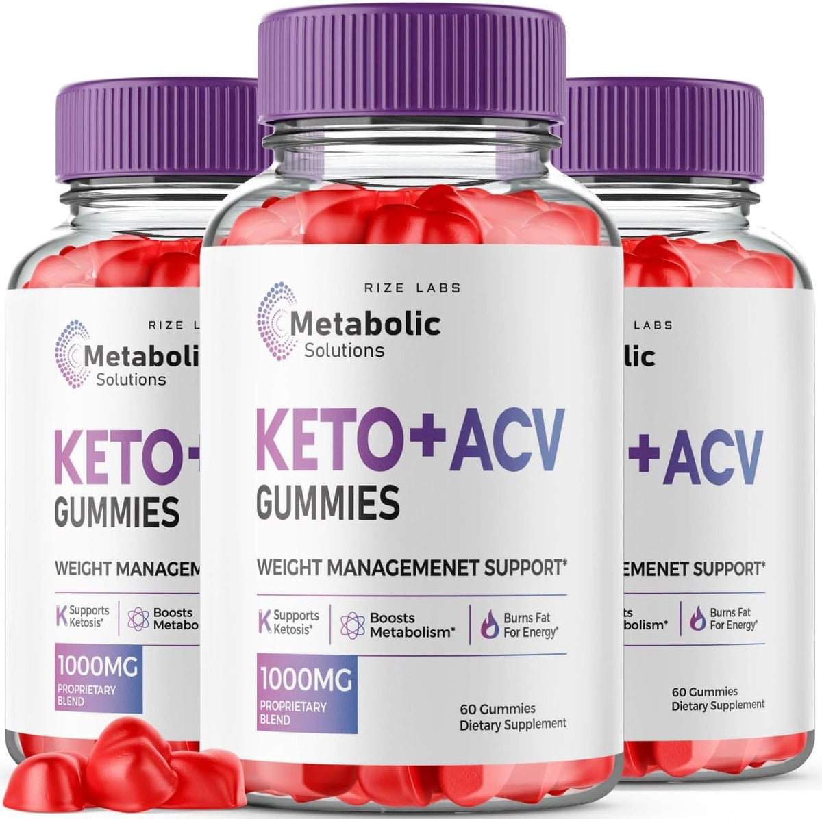 rize labs - (3 Pacotes) Gomas Metabolic Solutions Keto ACV, Avançado para Perda de Peso, Fórmula Avançada, Avaliações Metabolicsolutions (180 Gomas)