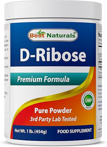 Best Naturals - Melhor Naturals Pó de D-Ribose 454g – Suplemento Energético