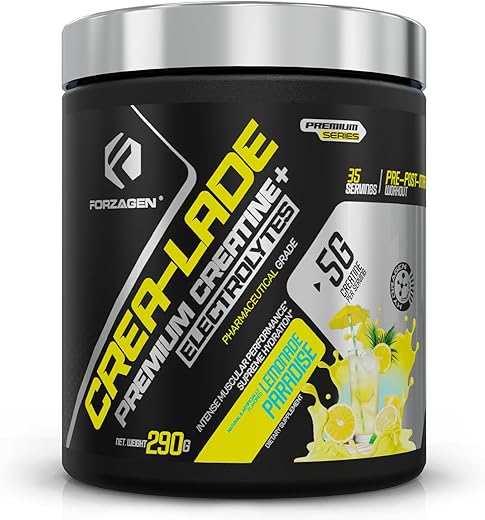 CREA-Lade 35 Porções, Creatina Monohidratada Premium com Eletrólitos Sabor Limonada Paradisíaca – Forzagen CREA-Lade 35 Porções, Creatina Monohidratada Premium com Eletrólitos Sabor Limonada Paradisíaca - Forzagen