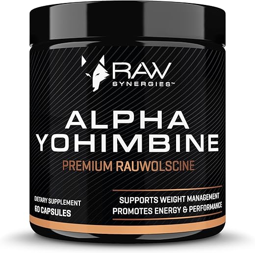 Team Six Supplements - Alpha Yohimbine – Queimador de Gordura de Casca de Yohimbe, Cápsulas para Perda de Peso Rápida – Testado por Terceiros para Pureza e Potência, 60 cápsulas por RAW Synergies