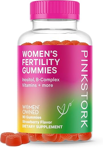 Gummies Fertilidade para Mulheres – Suporte à Concepção e Equilíbrio Hormonal com Inositol, Ácido Fólico e Vitamina B6, Suplementos Pré-Natais para Fertilidade Feminina  Pink Stork - Pink Stork