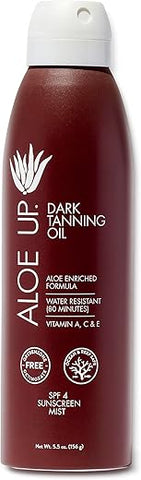 ALOE UP - Aloe Up Óleo Bronzeador SPF 4 – Spray Contínuo para Corpo e Rosto – Proteção Solar – Aloe Vera Pura e Óleos Naturais – Secagem Transparente – Amigo dos Recifes – Frescor