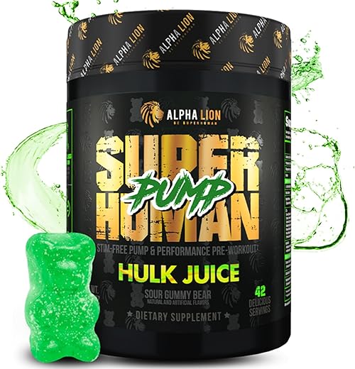 Superhuman Pump Pré-Treino em Pó, Cafeína Nootrópica – Energia Explosiva e Foco Aumentado | 300g - ALPHA LION