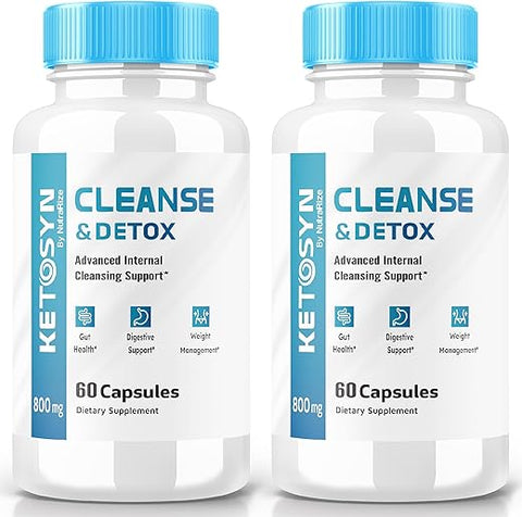 NutraRize - (2 Pacotes) Ketosyn Cleanse – Limpeza Avançada para uma Dieta Cetogênica | 60 cápsulas | Fórmula Poderosa | Acelera a Queima de Gordura | Resultados Rápidos