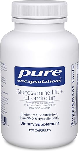 Glucosamina HCl Condroitina | Suporte Dual de Força Hipoalergênico para Mobilidade e Função Saudáveis das Articulações | 120 Cápsulas - Pure Encapsulations