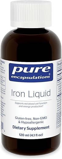 Ferro Líquido | Suplemento Hipoalergênico Suporta a Função de Hemoglobina e Mioglobina | 120 ml - Pure Encapsulations