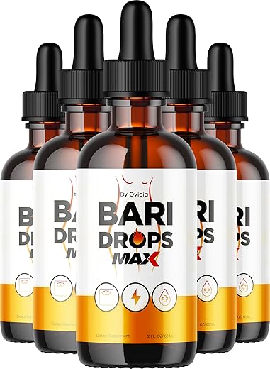 OVICIA - Bari Drops MAX – Fórmula Líquida Avançada 2025 com Extrato de Sementes BariDrop – Pacote com 5 Unidades, Suprimento de 5 Meses