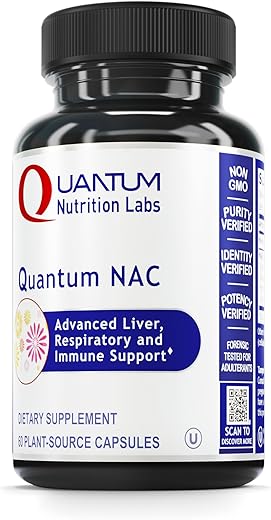 Labs NAC – N-Acetil-L-Cisteína, Fígado | 60 cápsulas | 500mg | Detox e Saúde Hepática - Quantum Nutrition