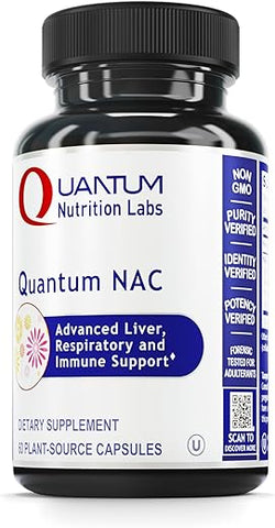 Labs NAC – N-Acetil-L-Cisteína, Fígado | 60 cápsulas | 500mg | Detox e Saúde Hepática - Quantum Nutrition