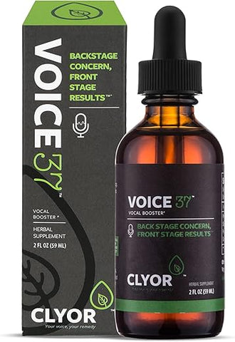 CLYOR - Voice37 – Remédio Natural para Voz de Cantores – Potencializa sua Voz – Alivia Rouquidão – Lubrifica Cordas Vocais – Elimina Muco – Aumenta sua Performance Vocal e Falada
