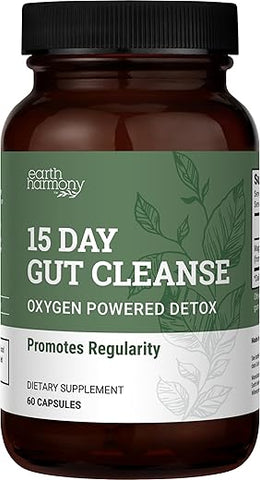Earth Harmony Naturals - 15 Dias de Desintoxicação Intestinal para Mulheres e Homens – Ingredientes Veganos e Não-OGM para Perda de Medidas e Alívio da Prisão de Ventre com Suporte Intestinal sem Cólicas em 15 Dias – Visto em
