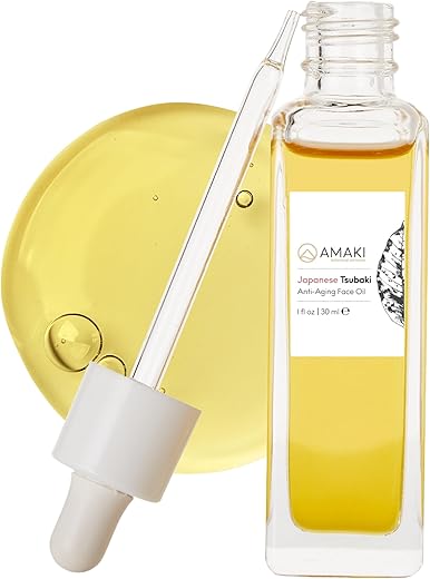 AMAKI SKINCARE - Óleo de Tsubaki Japonês – Melhor Hidratante Facial. Óleo Facial para Gua Sha, Anti Envelhecimento, Hidratação e mais! Hidratante Facial para Mulheres por Amaki (30ml)