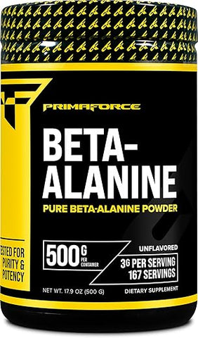 Beta Alanine em Pó 500g – Pré e Pós-Treino – Sem Sabor - Primaforce