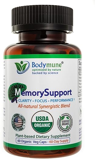 Bodymune - MemorySupport: Suplemento para Memória, Fadiga Mental – 60 Dias de Fornecimento