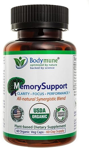 Bodymune - MemorySupport: Suplemento para Memória, Fadiga Mental – 60 Dias de Fornecimento