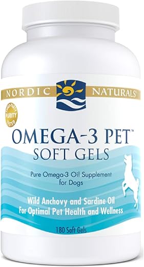 Omega-3 Pet – 180 Soft Gels – 330 mg – Óleo de Peixe para Cães com EPA - Nordic Naturals