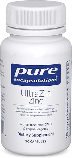 UltraZin Zinc | Suporte Mineral Aprimorado para Metabolismo e Saúde Imunológica* | 90 Cápsulas - Pure Encapsulations