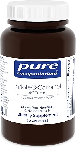 Indole-3-Carbinol 400 mg | Suporte à Saúde das Mamas e Células Cervicais | 60 Cápsulas - Pure Encapsulations