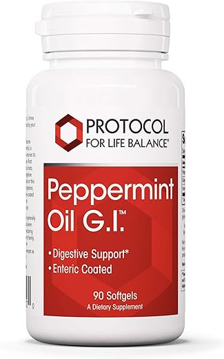 PROTOCOL FOR LIFE BALANCE - Protocolo Peppermint G.I. – Suporte para Saúde Digestiva – com Hortelã-Pimenta, Óleo de Gengibre | Marca Protocol