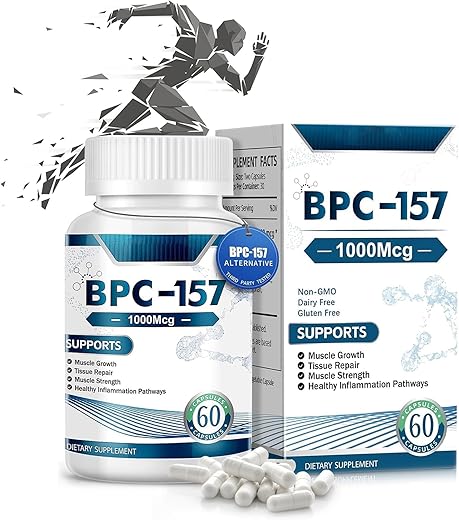 Generic - 𝐁𝐏𝐂 157 Cápsulas Peptídicas, 𝐁𝐏𝐂 157 Pro 1000mcg, Novo Composto Protetor 157, Aumenta a Recuperação Muscular