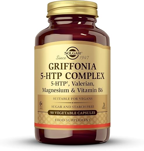 SOLGAR - Solgar 5-HTP 100 mg – Cápsulas Vegetais 90 un. – Promove Relaxamento – Melhora o Humor
